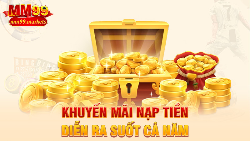Khuyến mãi nạp tiền diễn ra suốt cả năm